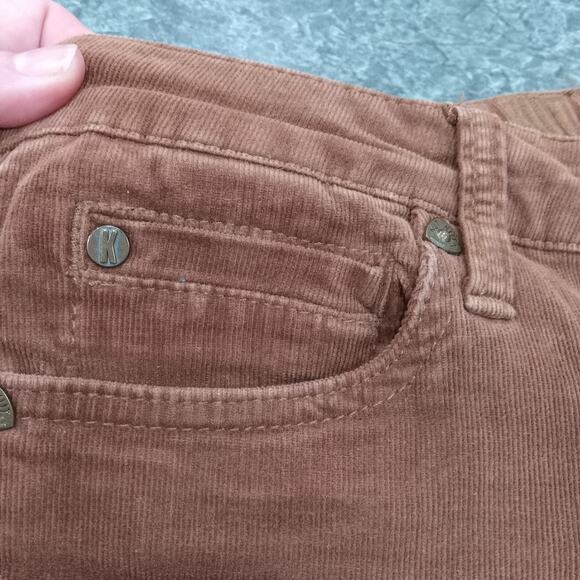 Kut From the Kloth Women's Tan Corduroy Pants Mid-Rise Straight Stretch Size 8 - Picture 6 of 16